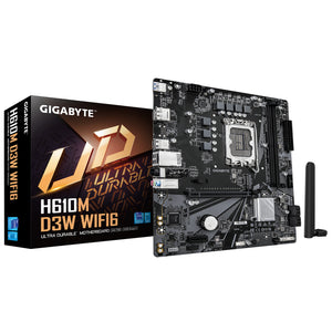 GIGABYTE H610M D3W WIFI6 Mainboard - Unterstützt Intel Core Prozessoren der 14. Generation, 5+1+1 Phasen VRM, bis zu 560
