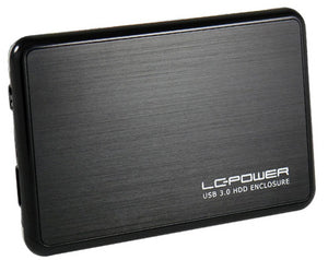 LC-Power LC-25BUB3 Speicherlaufwerksgehäuse Aluminium, Schwarz 2.5"