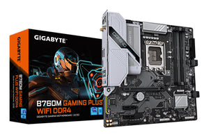 GIGABYTE B760M GAMING PLUS WIFI DDR4-Mainboard - Unterstützt 14. Gen. Intel Core CPUs, 4+1+1 Phasen VRM, bis zu 5333 MHz