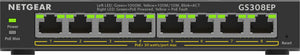 NETGEAR GS308EP Managed L2/L3 Gigabit Ethernet (10/100/1000) Power over Ethernet (PoE) Schwarz