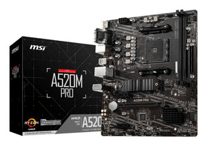 MSI A520M PRO Motherboard AMD A520 Sockel AM4 micro ATX