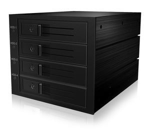 ICY BOX IB-564SAS-12G, Backplane, 4x 3,5" SAS/SATA (I/II/III) HDD in 3x 5,25" Einschübe, Hot Swap, trägerloser HDD Einba