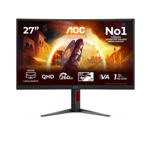 AOC G4 CQ27G4Z2P Computerbildschirm 68,6 cm (27") 2560 x 1440 Pixel Quad HD LCD Schwarz, Rot