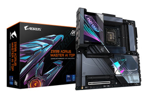GIGABYTE Z890 AORUS MASTER AI TOP Motherboard - Unterstützt Intel Core Ultra (Serie 2) CPUs, 20+1+2 Phasen VRM, bis zu 9
