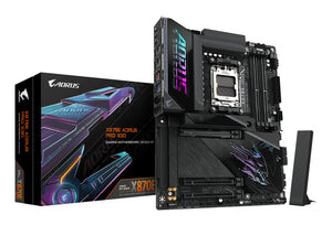 GIGABYTE X870E AORUS PRO X3D Mainboard - Unterstützt AMD Ryzen 9000 CPUs, digitales 18+2+2-Phasen-VRM, bis zu 9000MHz DD
