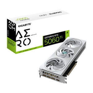 GIGABYTE GeForce RTX 5060 Ti AERO OC 8G Grafikkarte – 8 GB GDDR7, 128 Bit, PCI-E 5.0, 2647 MHz Kernfrequenz, 3 x Display