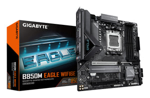 GIGABYTE B850M EAGLE WIFI6E Mainboard - AMD Ryzen 9000 Serie CPUs, 8+2+2 Phasen Digital-VRM, bis zu 8200MHz DDR5 (OC), 1