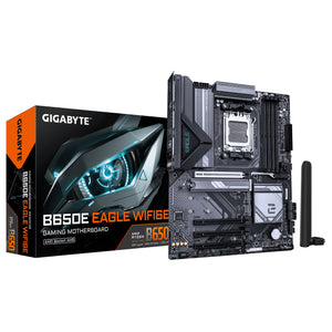 GIGABYTE B650E EAGLE WIFI6E Mainboard - AMD Ryzen 9000 Series CPUs, 8+2+2 Phasen VRM, bis zu 8200MHz DDR5 (O.C), 1xPCIe
