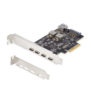 StarTech.com 5-Port USB-C PCIe Karte, USB 3.2 Typ C 10 Gbit, PCI Express USB C Erweiterungskarte mit 4x USB-C und 1x USB