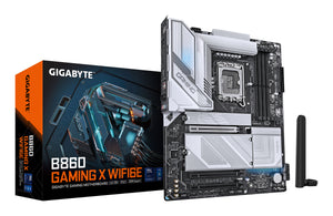GIGABYTE B860 GAMING X WIFI6E Mainboard - Intel Core Ultra CPUs, 12+1+2+1 Phasen VRM, bis zu 9066MHz DDR5, 1xPCIe 5.0 +