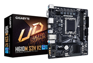 GIGABYTE H610M S2H V2 Motherboard - Unterstützt Intel Core 14. Generation CPUs, 4+1+1 Hybrid Phasen Digital VRM, bis zu