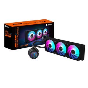 GIGABYTE AORUS WATERFORCE II 360 AIO Flüssigkeits-CPU-Kühler - 3x120mm ARGB-Lüfter, Schiebe-in-Verriegelungsmechanismus,