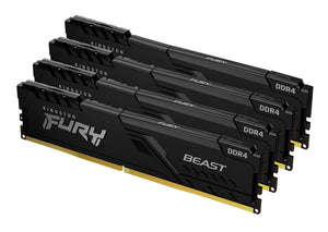 Kingston Technology FURY Beast 128GB 3200MT/s DDR4 CL16 DIMM (4er-Kit) Black