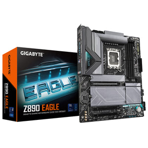 GIGABYTE Z890 EAGLE Motherboard - Unterstützt Intel Core Ultra (Serie 2) CPUs, 14+1+2 Phasen VRM, bis zu 8800MHz DDR5 (O