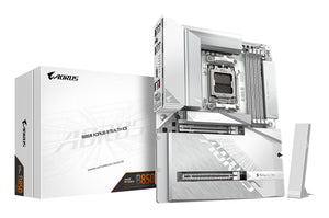 GIGABYTE B850 AORUS STEALTH ICE Mainboard – Unterstützt AMD Ryzen 9000 Serie CPUs, digitales 14+2+2 Phasen VRM, bis zu 8