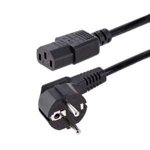 StarTech.com 1 m C13 Stromkabel, 18AWG, EU Schuko auf C13 (Kaltgerätestecker), 10A 250V, Schwarz, Kaltgerätekabel, PC /