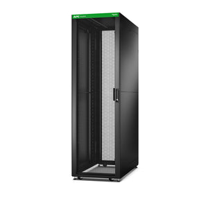 APC Easy Rack 600mm/42HE/1100mm mit Dach, Seitenwand, Rollen, Füßen und 4 Halterungen, ohne Boden, schwarz