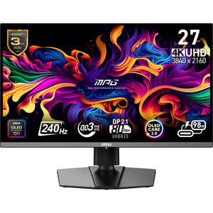 MSI MPG 272URXDE QD-OLED Computerbildschirm 67,3 cm (26.5") 3840 x 2160 Pixel 4K Ultra HD Schwarz