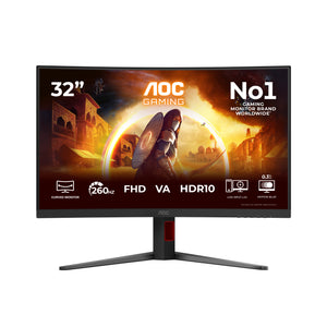 AOC G4 C32G4Z Computerbildschirm 80 cm (31.5") 1920 x 1080 Pixel Full HD LCD Schwarz, Rot