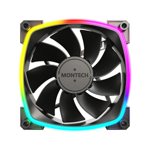 Montech RX120 PWM Computergehäuse Ventilator 12 cm Schwarz 1 Stück(e)