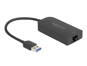 DeLOCK 66045 Kabeladapter USB 5 Gbps Type-A 2.5 Gigabit LAN RJ45 Schwarz