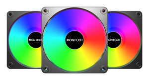 Montech GF120R V2 ARGB Computergehäuse Lüftermodul 12 cm Schwarz 3 Stück(e)