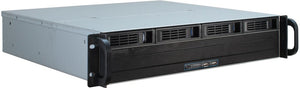 Inter-Tech IPC 2U-2404S Rack Schwarz, Silber