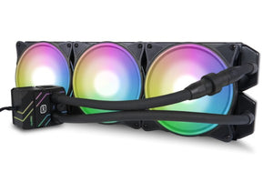 Alphacool Pro Aurora 420 CPU AIO Prozessor Flüssigkeitskühlung 14 cm Schwarz, Weiß