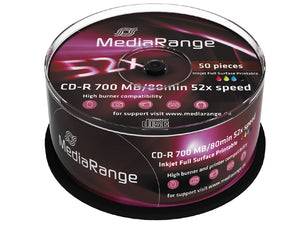 MediaRange MR208 CD-Rohling CD-R 700 MB 52x 50 Stück(e)