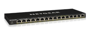 NETGEAR GS316P Unmanaged Gigabit Ethernet (10/100/1000) Power over Ethernet (PoE) Schwarz