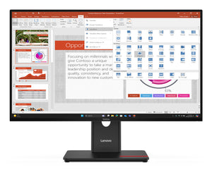 Lenovo ThinkVision T27-40 - LED monitor - 27" - 1920 x 1080 Full HD (1080p) @ 120 Hz - IPS - 300 cd/m² - 1500:1 - 4 ms -