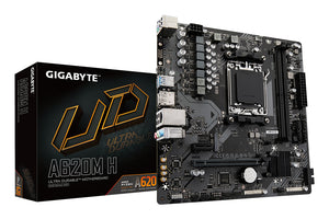 GIGABYTE A620M H Motherboard - Unterstützt AMD Ryzen 8000 CPUs, 5+2+2 Phasen Digital VRM, bis zu 7200MHz DDR5 (OC), 1xPC