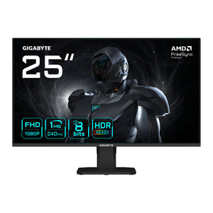 GIGABYTE GS25F2A 25" FHD Gaming-Monitor - 1920 x 1080, 240Hz, 1ms, 300 cd/m², Display HDR 10, HDMI 2.0, DisplayPort 1.4