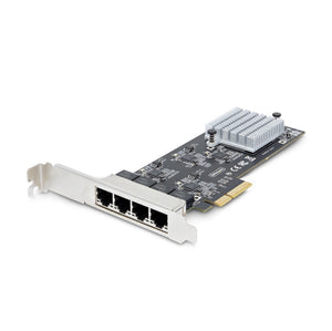 StarTech.com 4-Port 2.5 Gbit PCIe Netzwerkkarte, Intel I225-V, Dual-Port Computer LAN Karte, Multi-Gigabit NIC, PCI Expr