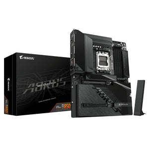 GIGABYTE B850 AORUS STEALTH Mainboard – AMD Ryzen 9000 Series CPUs, digitales 14+2+2-Phasen-VRM, bis zu 8200 MHz DDR5 (O