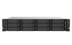 QNAP TS-1273AU-RP-8G NAS & Speicherserver Rack (2U) Ryzen Embedded V1500B 8 GB DDR4 0 TB QNAP QTS Aluminium, Schwarz
