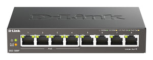 D-Link DGS-1008P/E Netzwerk-Switch Unmanaged L2 Gigabit Ethernet (10/100/1000) Power over Ethernet (PoE) Desktop Schwarz