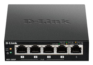 D-Link DGS-1005P/E Netzwerk-Switch Unmanaged Gigabit Ethernet (10/100/1000) Power over Ethernet (PoE) Schwarz