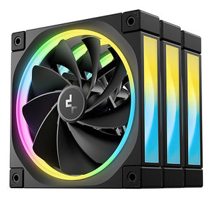 DeepCool FL12R-3 IN 1 Computergehäuse Ventilator 12 cm Schwarz 3 Stück(e)