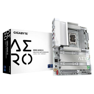 GIGABYTE Z890 AERO G Mainboard - Unterstützt Intel Core Ultra (Serie 2) CPUs, 16+1+2 Phasen VRM, bis zu 8800MHz DDR5 (OC