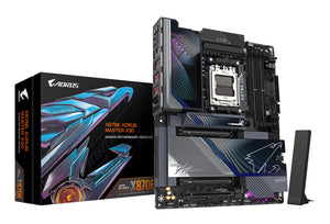 GIGABYTE X870E AORUS MASTER X3D Mainboard - Unterstützt AMD Ryzen 9000 CPUs, digitales 18+2+2-Phasen-VRM, bis zu 9000MHz