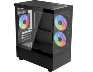 Mini Aerocool Viewport Mini-G-BK-v4 ARGB (schwarz, Tempered Glass x 2)