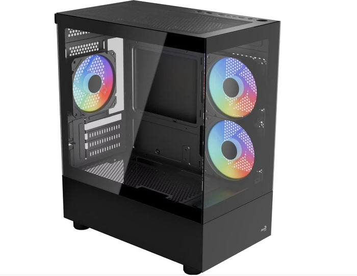 Mini Aerocool Viewport Mini-G-BK-v4 ARGB (schwarz, Tempered Glass x 2)