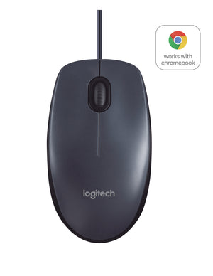 Logitech B100 Maus Büro Beidhändig USB Typ-A Optisch 800 DPI (910-003357)