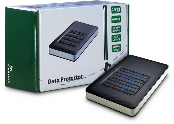 Inter-Tech GD-25LK01 HDD-Gehäuse Aluminium, Schwarz 2.5"