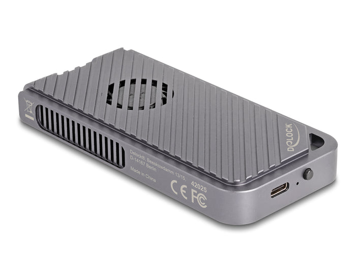 DeLOCK 42025 Speicherlaufwerksgehäuse SSD-Gehäuse Grau M.2