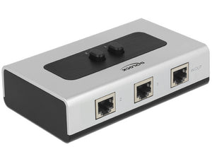 DeLOCK 87673 Schnittstellen-Hub 1000 Mbit/s Schwarz, Grau