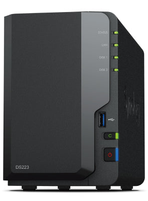 Synology DiskStation DS223 NAS & Speicherserver Desktop Realtek RTD1619B 2 GB DDR4 0 TB