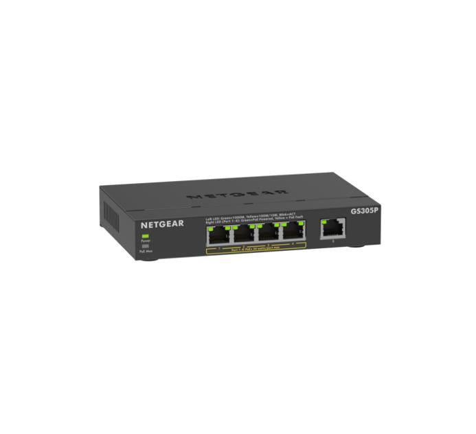 NETGEAR GS305Pv3 Unmanaged Gigabit Ethernet (10/100/1000) Power over Ethernet (PoE) Schwarz