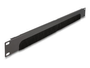 DeLOCK 19″ Kabelmanagement Bürstenleiste unten offen 1 HE dunkelgrau